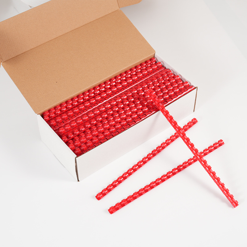 Binding Comb Plastic - ReadStar 50/100 szt. Czerwone plastikowe spirale