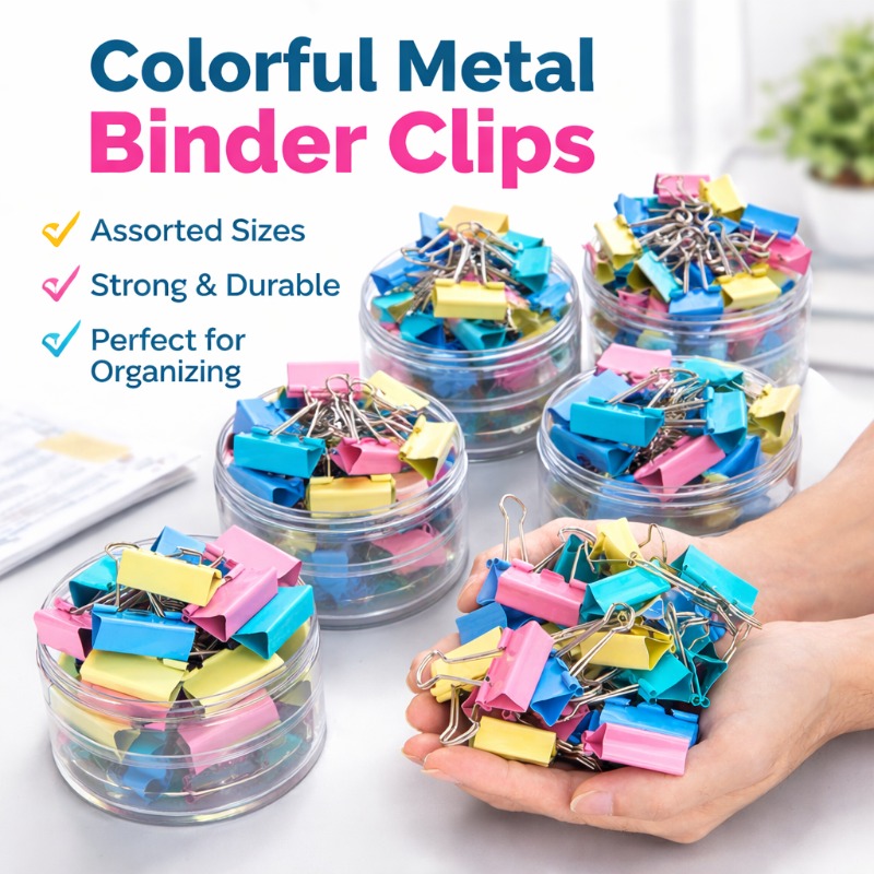 40 sztuk/zestaw Długie Kolorow – Binder Clip Assorted recenzja i cena