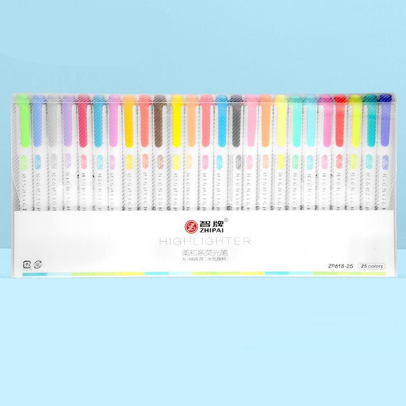 25 kolorów ZhiPai zakreślacze  – Highlighter Set Pastel recenzja i cena